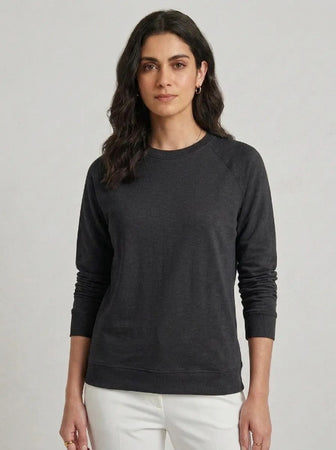 T- Shirt Round Neck Elbow Sleeve Black