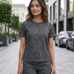 Easy Day Co-ord Set in Grey Melange