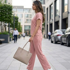 Easy Day Co-ord Set in Rosy Pink