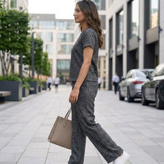 Easy Day Co-ord Set in Grey Melange